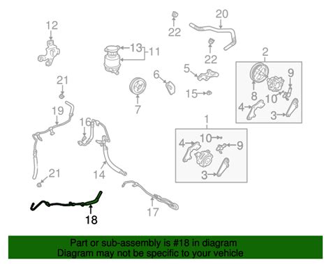 2002 2006 Lexus Power Steering Return Hose 44416 06100 OEM Parts Online