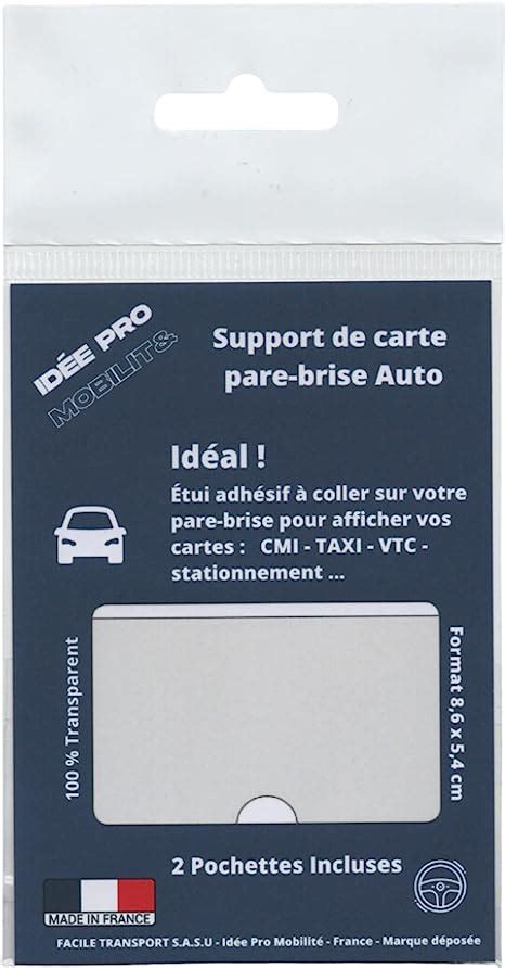 Amazon fr Support De Carte Pare Brise Transparent Adhésif Inclusion