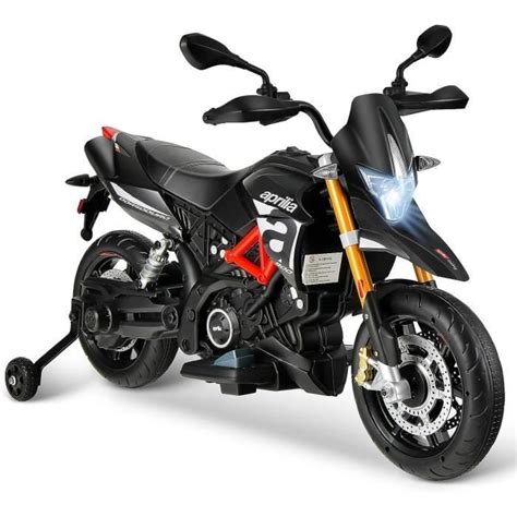 COSTWAY Moto Electrique APRILIA Enfants 12V 4 5AH Phares LED MP3