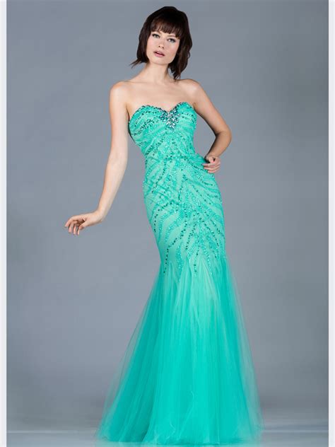 Mint Sequin And Bead Mermaid Prom Dress Sung Boutique L A