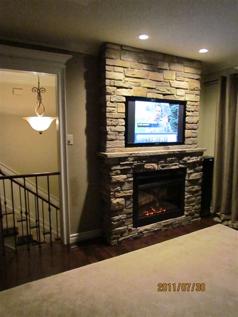 Fireplace With Built In Tv Accent Wall Own Project Built In