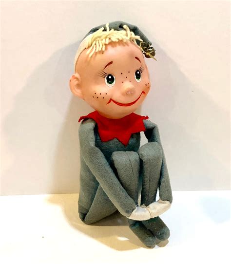 Vintage Christmas Knee Hugger Elf Pixie Mid Century Holiday Etsy