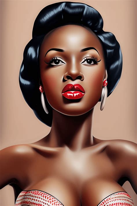 Stunningly Beautiful And Elegantly Dressed African American Pin Up Girl 2022 · Creative Fabrica