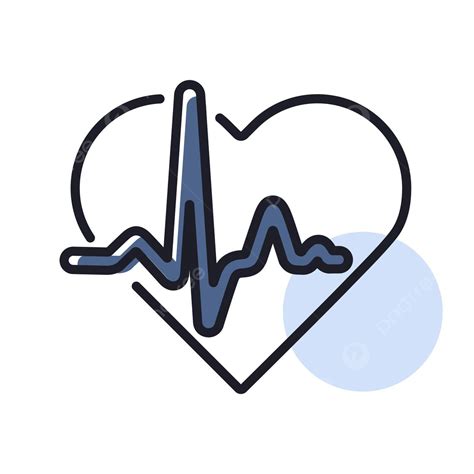 Heart Cardiogramheartbeat Vector Icon Ekg Isolated Flat Vector Ekg