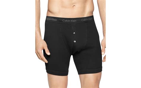 Lyst Calvin Klein Classic Button Fly Boxer Briefs Pack Of In Black