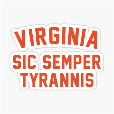 "The Virginia Motto (State Motto of Virginia)" Sticker for Sale by ...