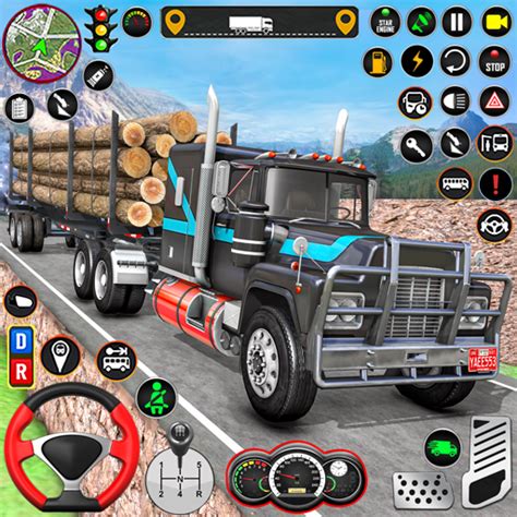 Uphill Timber Transport Wood Cargo Truck Driving D Games