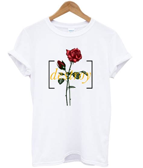 Destroy Red Rose T Shirt