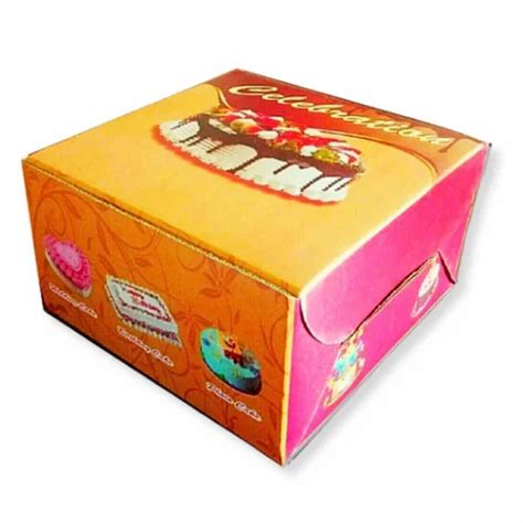 Printed Cake Box Corrugated 500gm 8x8x5 Pack Of 10 J D