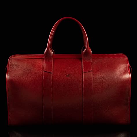 Full grain leather weekender bag for women - Von Baer