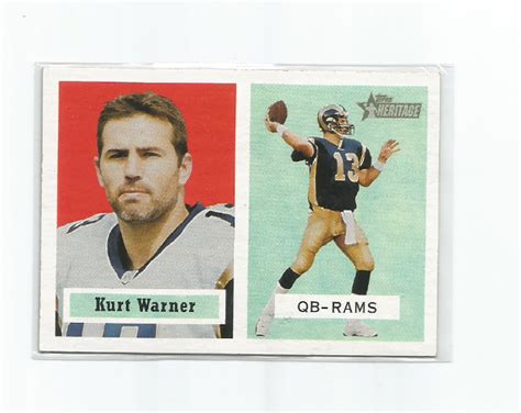 Kurt Warner St Louis Rams 2002 Topps Heritage Card 100 Ebay