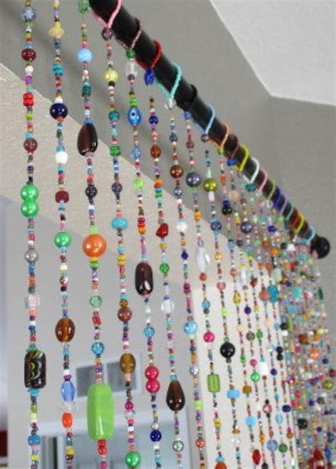 Unique Multi Colored Glass Bead Strands For Door Window Etsy Uk Diy Boho Decor Boho Diy