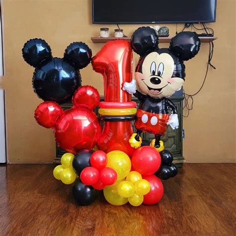 Disney Bal Es Da Folha De Mickey Mouse Bolas Do N Mero Vermelho Preto L