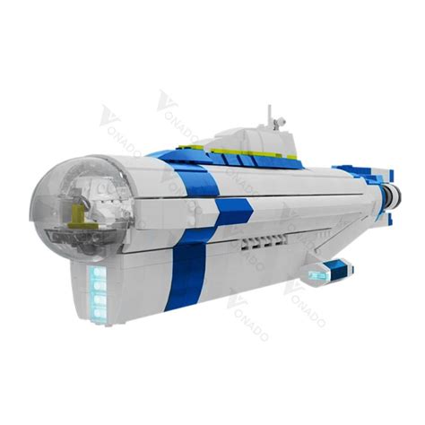 Moc 14154 Subnautica Cyclops Submarine Building Blocks Kit With