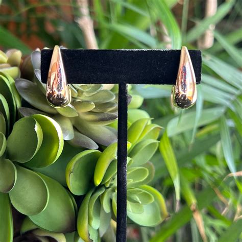 Teardrop Gold Earrings Modern Hoop Earrings Drop Gold Earrings