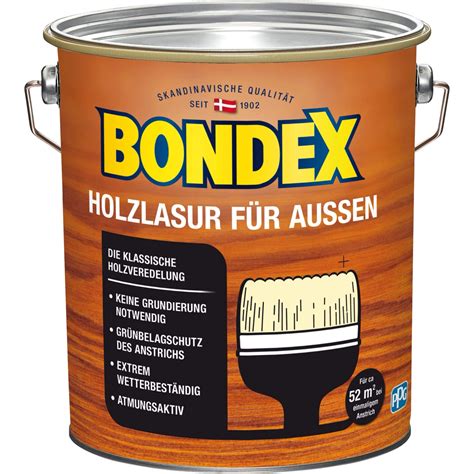 Bondex Holzlasur für Außen Mahagoni seidenglänzend 4 l kaufen bei OBI