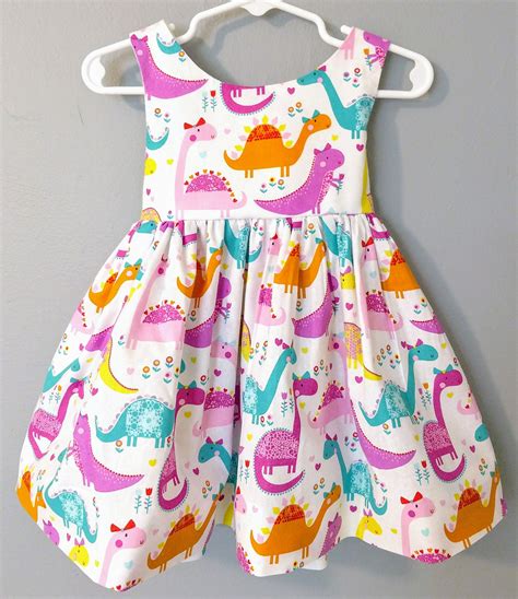 Toddler Dinosaur Dress Baby Dinosaur Dress Pink Dinosaur