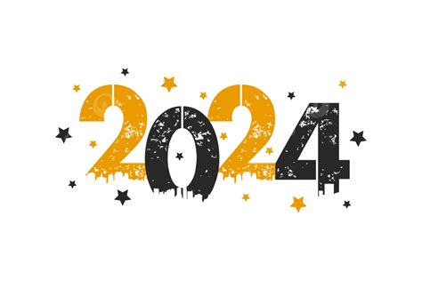 Feliz Ano Novo 2024 Número Vetor Png Feliz Ano Novo 2024 Efeito De