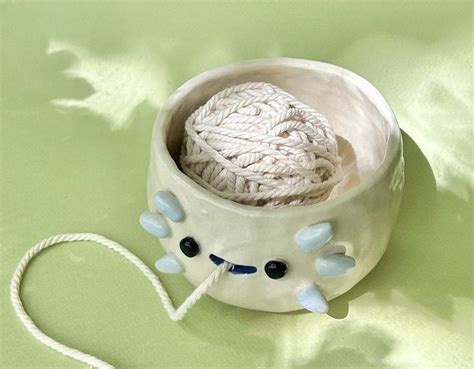 Axolotl Yarn Bowl Yarn Bowls Pottery Clay Crafts Diy Clay Crafts