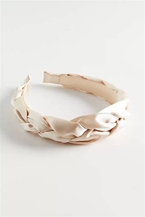 Satin Braided Headband Urban Outfitters