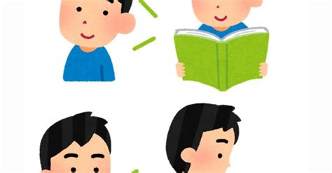 いろいろな語学の勉強をする人のイラスト（男性） かわいいフリー素材集 いらすとや