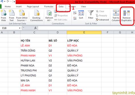 Cách Lọc Và Xóa Dữ Liệu Trùng Nhau Trong Excel