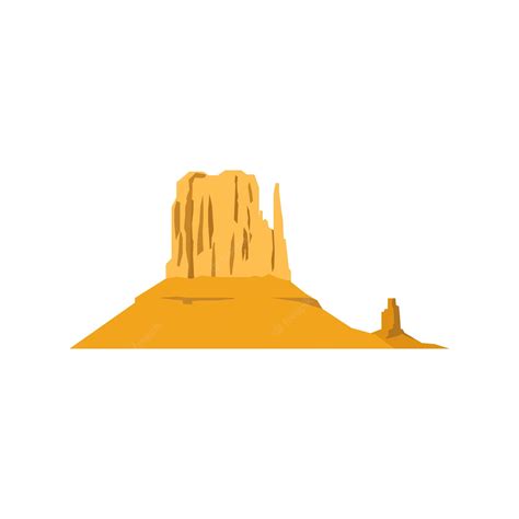 Premium Vector | Monument valley. Isolated illustration