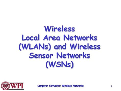 Ppt Wireless Local Area Networks Wlans And Wireless Sensor Networks