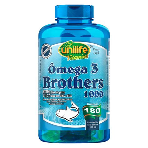 Ômega 3 Brothers 1400mg 180 cápsulas Unilife Edin