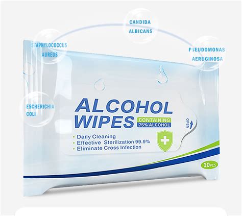 Hand Sanitizing Wipe With 75 Alcohol Kill Germs Virous Packaging