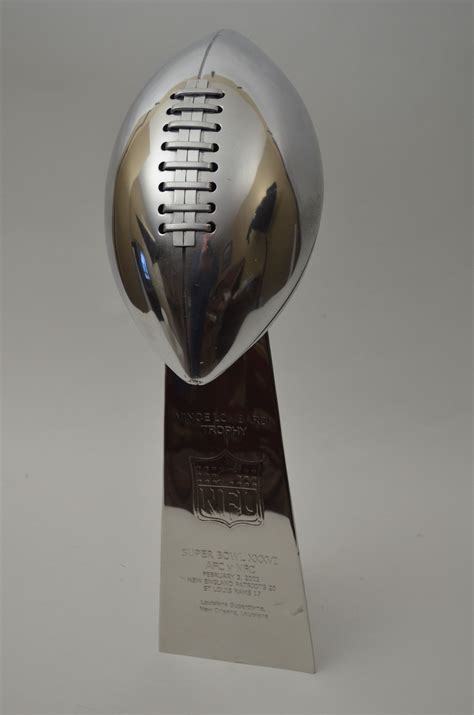 Lot Detail - New England Patriots vs St. Louis Rams Super Bowl XXXVI Trophy