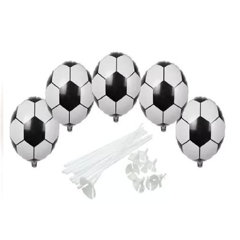 10 Balão metalizado Bola De Futebol de mesa 10 Varetas 33cm Shopee