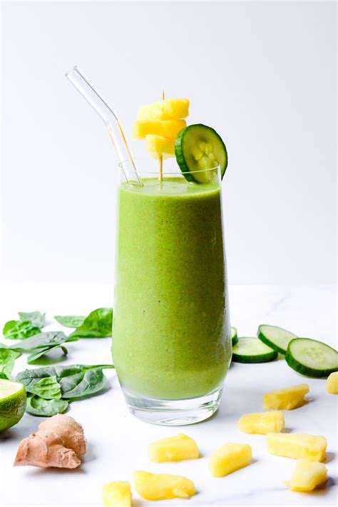 Pineapple Cucumber Smoothie W Spinach Real Food Whole Life