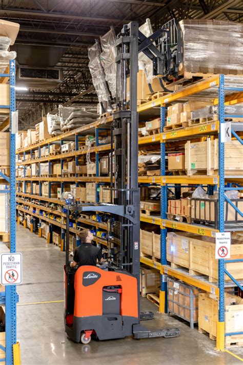 The Linde Series Reach Truck When Storage Is Limited And