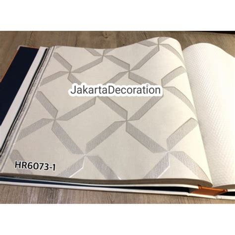 Jual Wallpaper Dinding Korea Geometri Kotak Modern Abu Tua Abu Muda