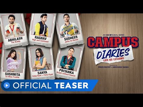 Campus Diaries Official Teaser Harsh Beniwal Saloni Gaur And