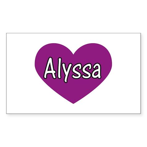 Alyssa Sticker Rectangle Alyssa Rectangle Sticker Cafepress