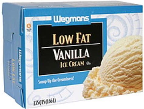 Wegmans Low Fat Vanilla Ice Cream 1 75 Qt Nutrition Information Innit