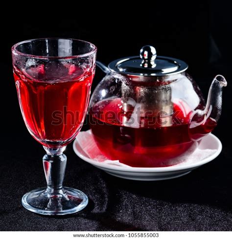 Glass Teapot Hot Red Tea High Stock Photo 1055855003 Shutterstock