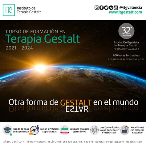 Formación Terapia Gestalt en Valencia 32ª Promoción 2021 2024 Gestaltnet