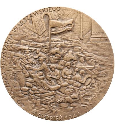 Polska Prl Warszawa Medal Rocznica Powstania