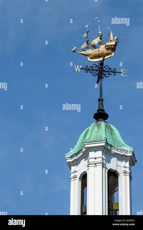 Ornate Weather Vane On Top Of A Bell Tower Stock Photo Alamy