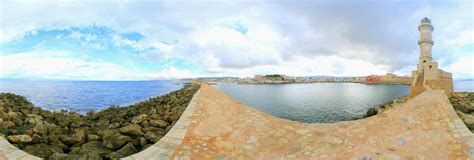 Lighthouse Of Chania 360 Panorama | 360Cities