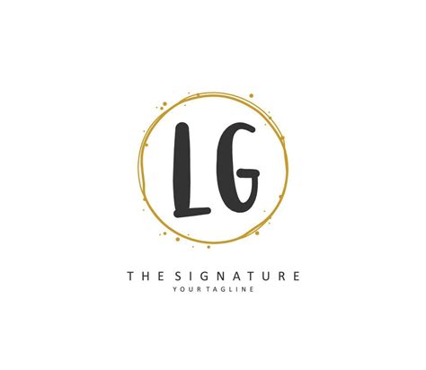 LG Initial Letter Handwriting And Signature Logo A Concept Handwriting