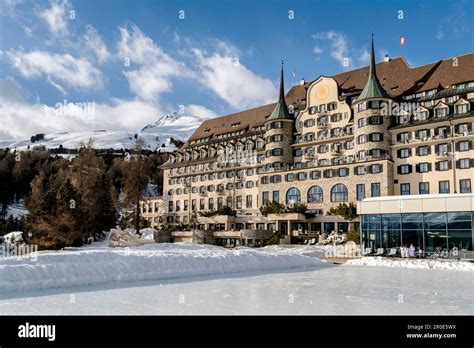 Switzerland, Engadin, St.Moritz: Luxury Hotel Suvretta House Stock Photo - Alamy