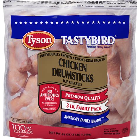 Tyson Tastybird All Natural Premium Uncooked Chicken Drumsticks