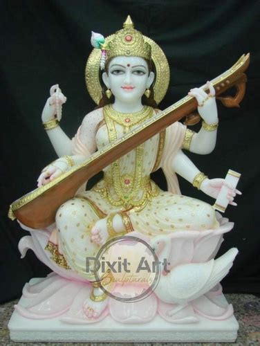 Marble Goddess Saraswati Statue at 23000.00 INR in Jaipur | Dixit Art ...