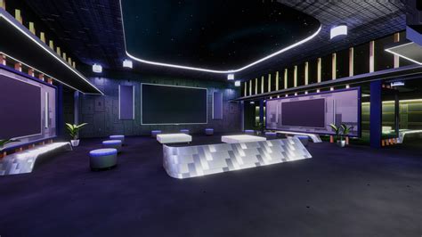 Metaverse Space Office Baked VR AR Ready Buy Royalty Free 3D Model