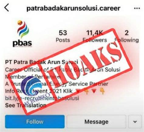 Lowongan Kerja Mengatasnamakan Pt Patra Badak Arun Solusi