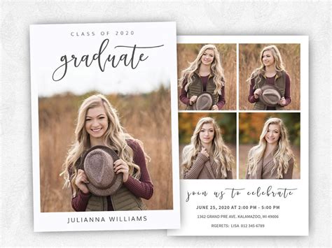 Senior Graduation Announcement Template Senior Graduation Etsy